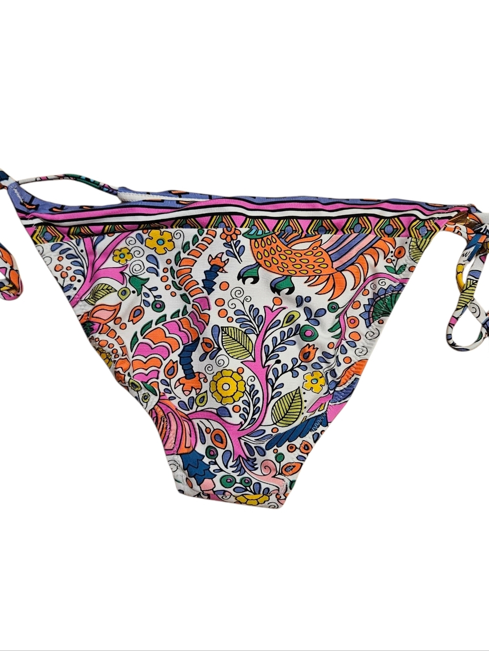 Trina Turk Multicolor Floral Paisley Tie-Side Bikini Bottoms  Jungle Beach - Picture 4 of 16